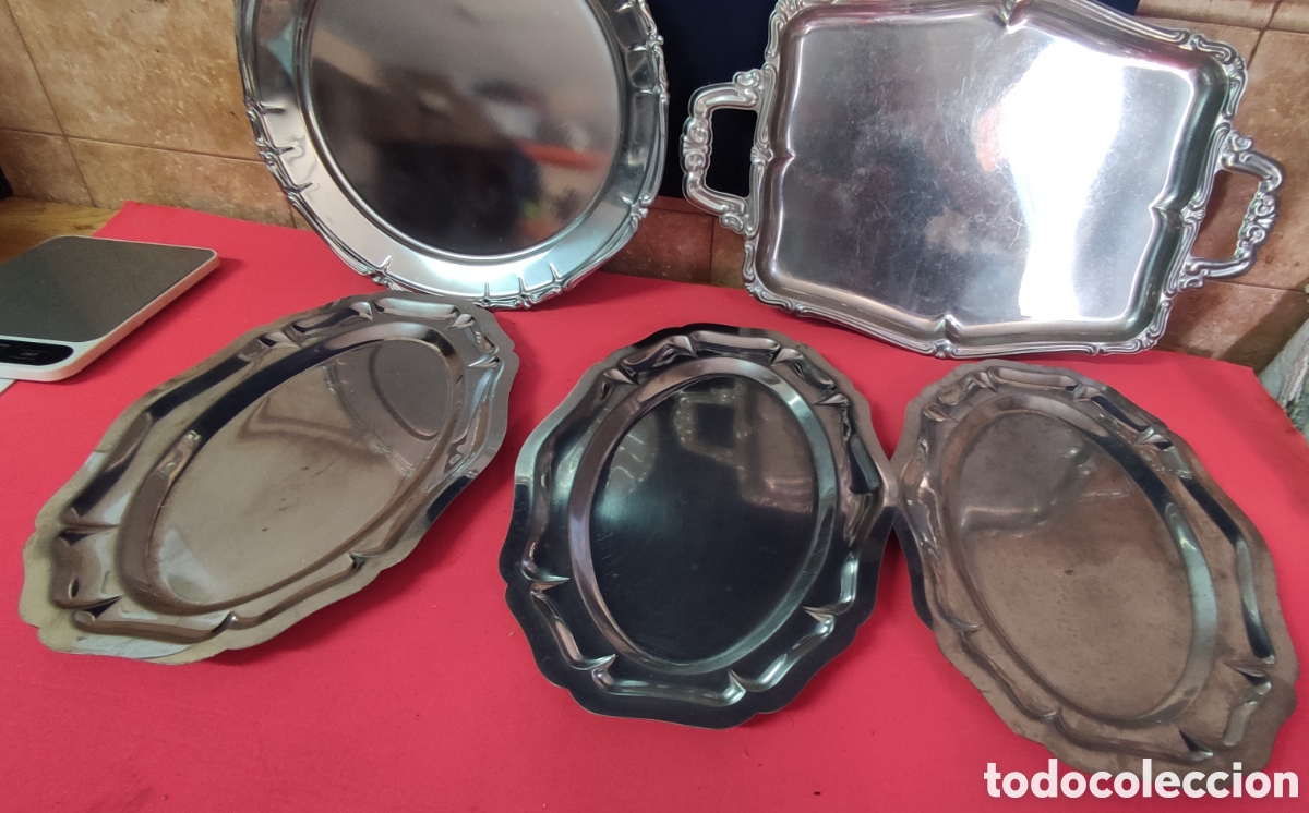 Antig&uuml;edades: Conjunto cinco bandejss - Foto 1