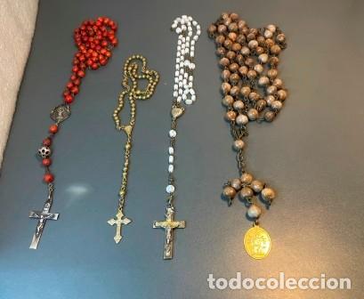 Antig&uuml;edades: LOTE DE 4 ROSARIOS ANTIGUOS - Foto 1