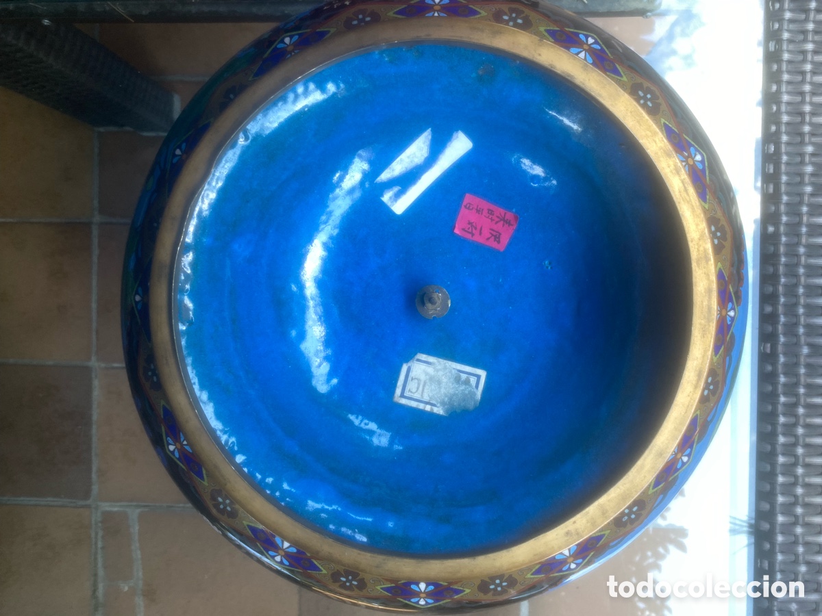 Antig&uuml;edades: Tibor japon&eacute;s esmalte cloissone - Foto 2