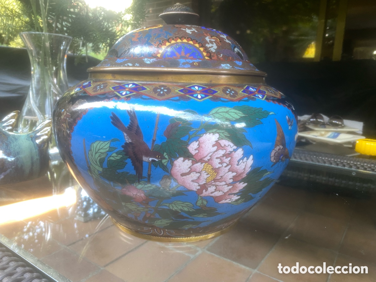 Antig&uuml;edades: Tibor japon&eacute;s esmalte cloissone - Foto 4