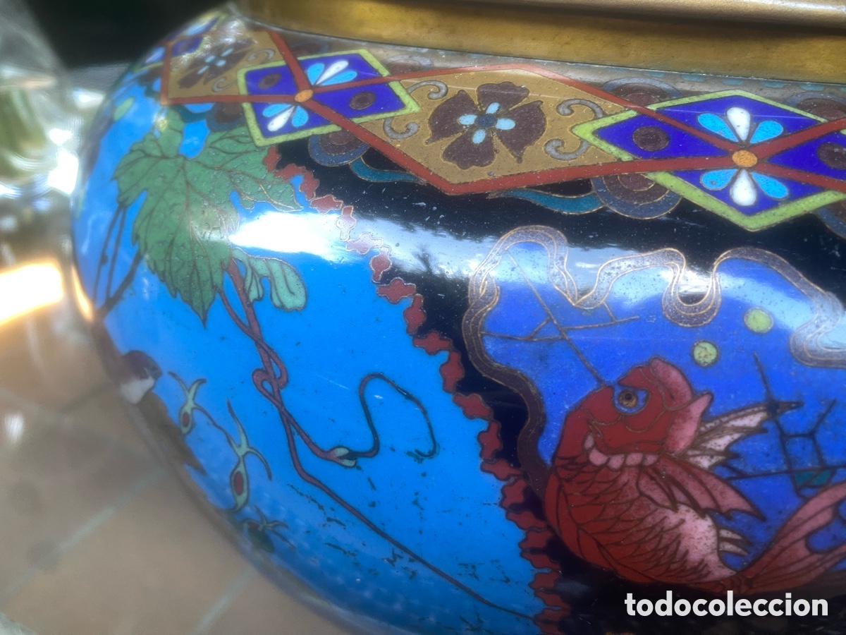 Antig&uuml;edades: Tibor japon&eacute;s esmalte cloissone - Foto 7