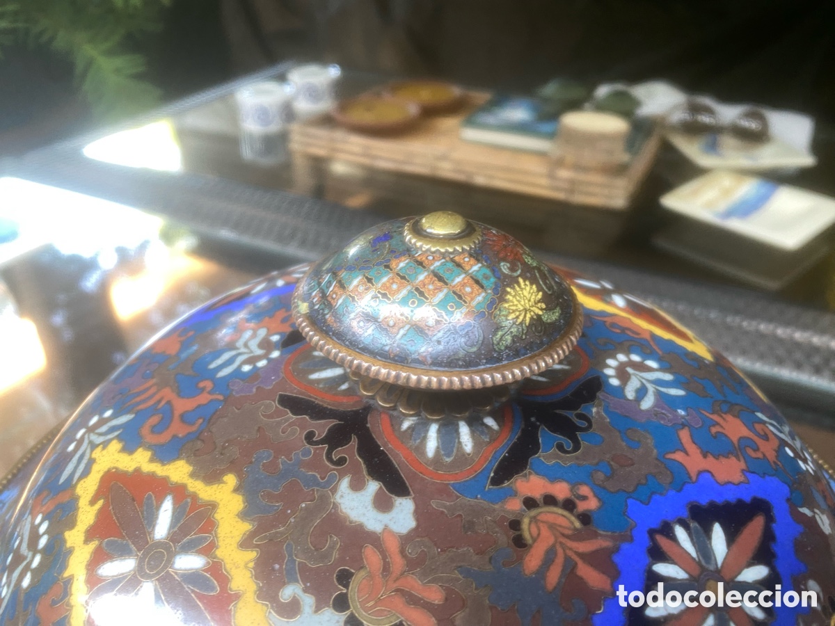 Antig&uuml;edades: Tibor japon&eacute;s esmalte cloissone - Foto 9