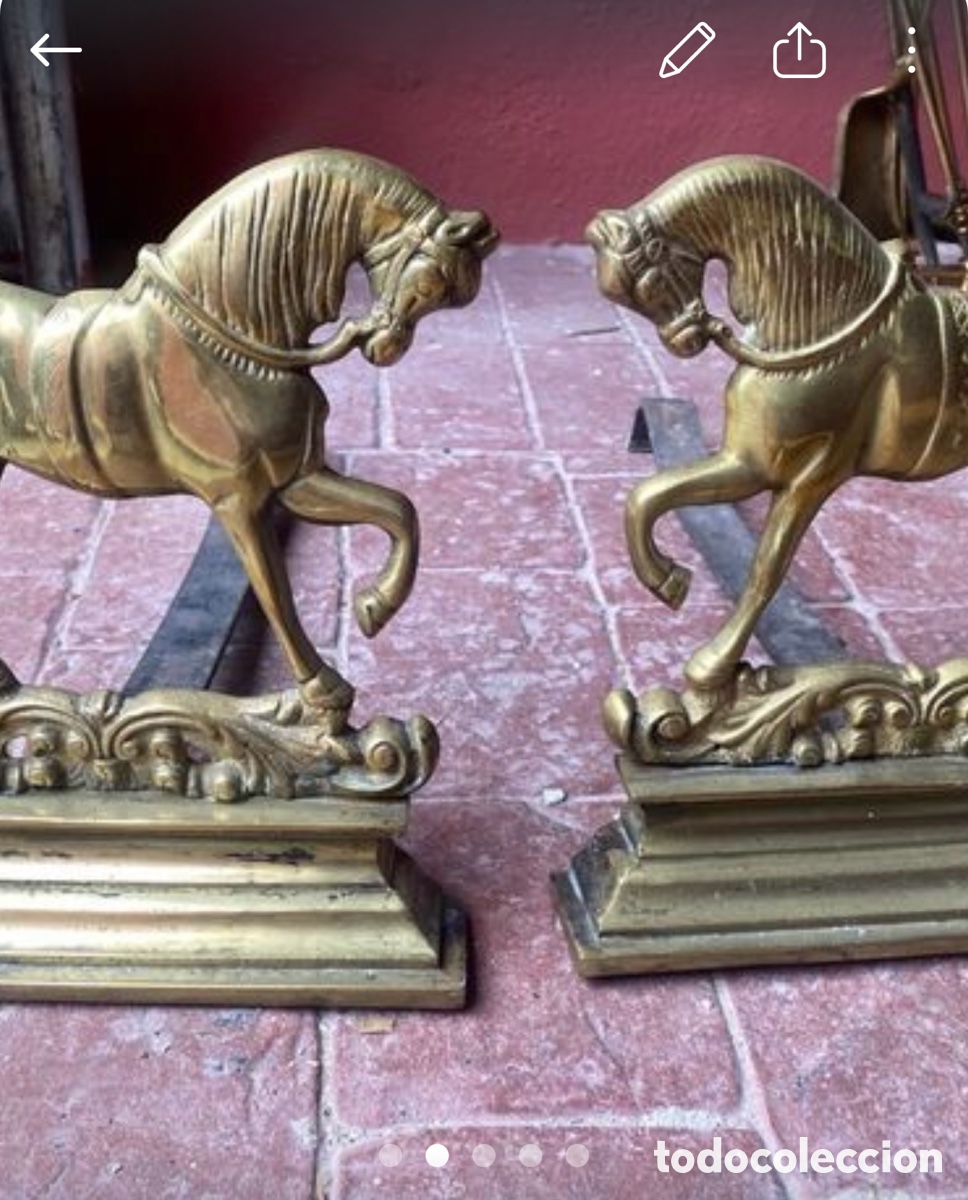 Antig&uuml;edades: Morillos laton o bronce - Foto 2