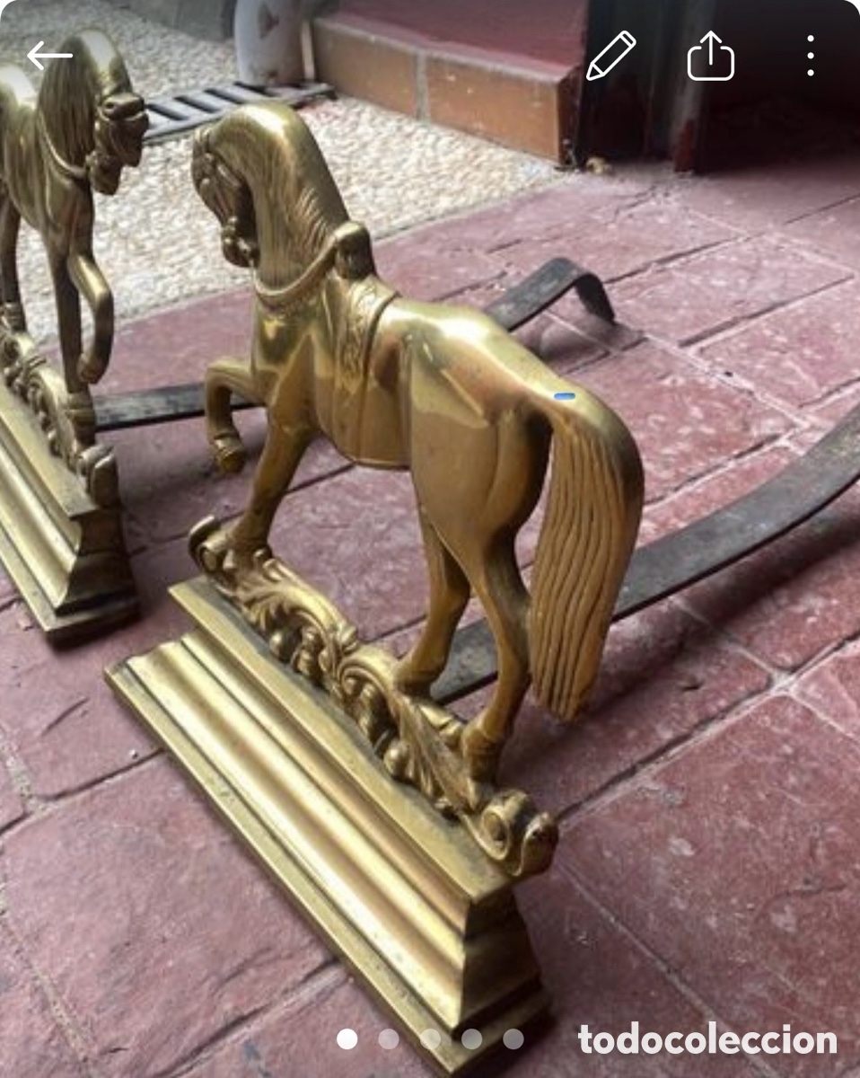 Antig&uuml;edades: Morillos laton o bronce - Foto 3