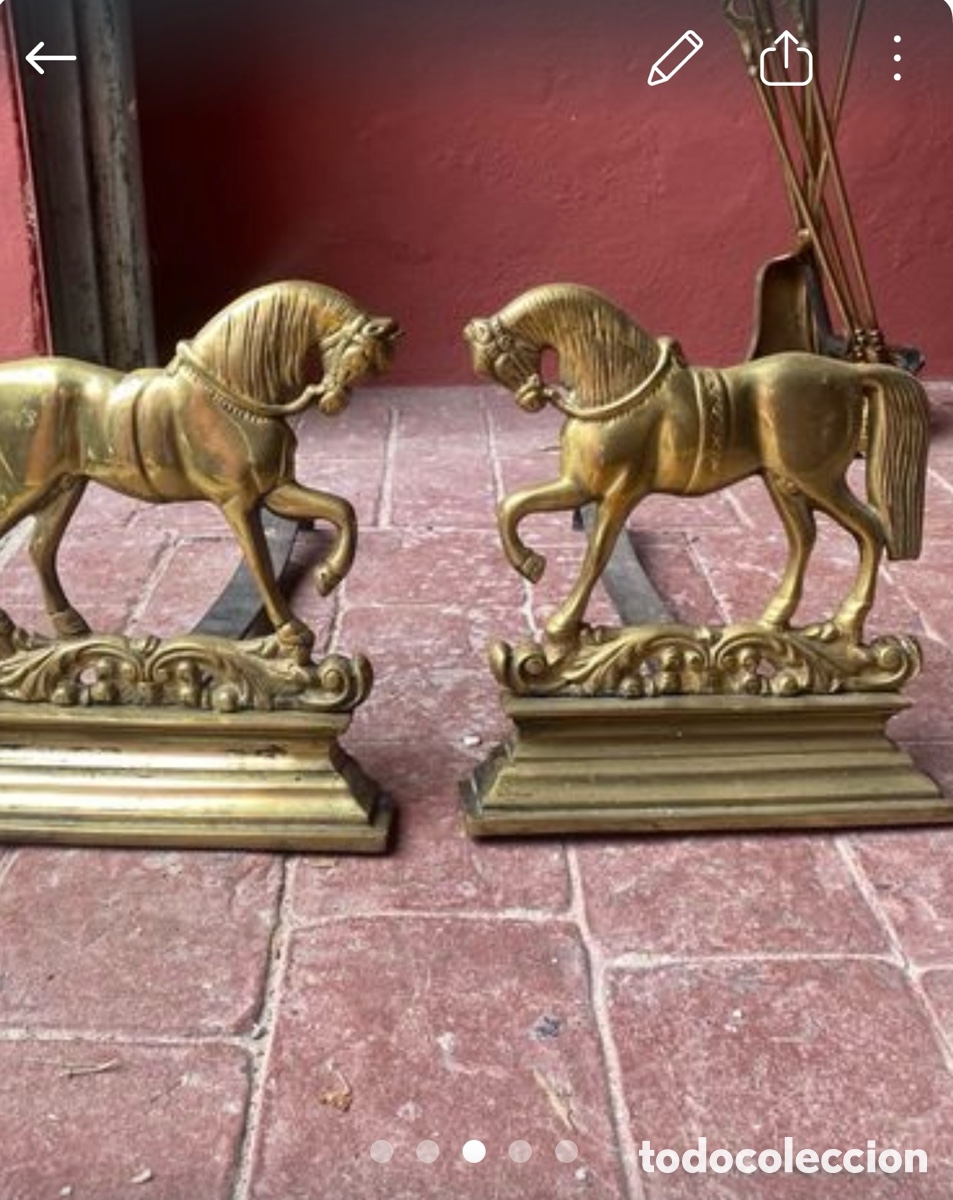 Antig&uuml;edades: Morillos laton o bronce - Foto 1