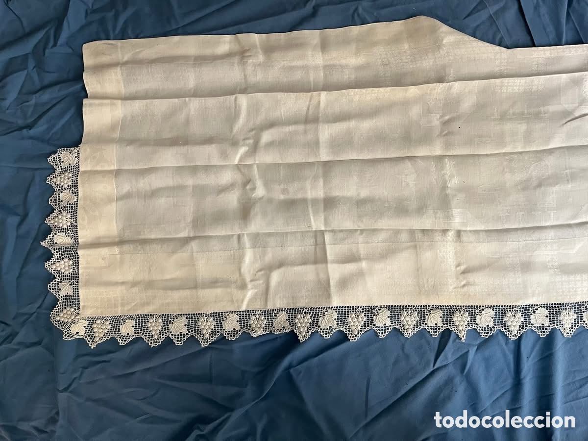 Antig&uuml;edades: Pa&ntilde;o de altar con encaje. MANTEL - Foto 6