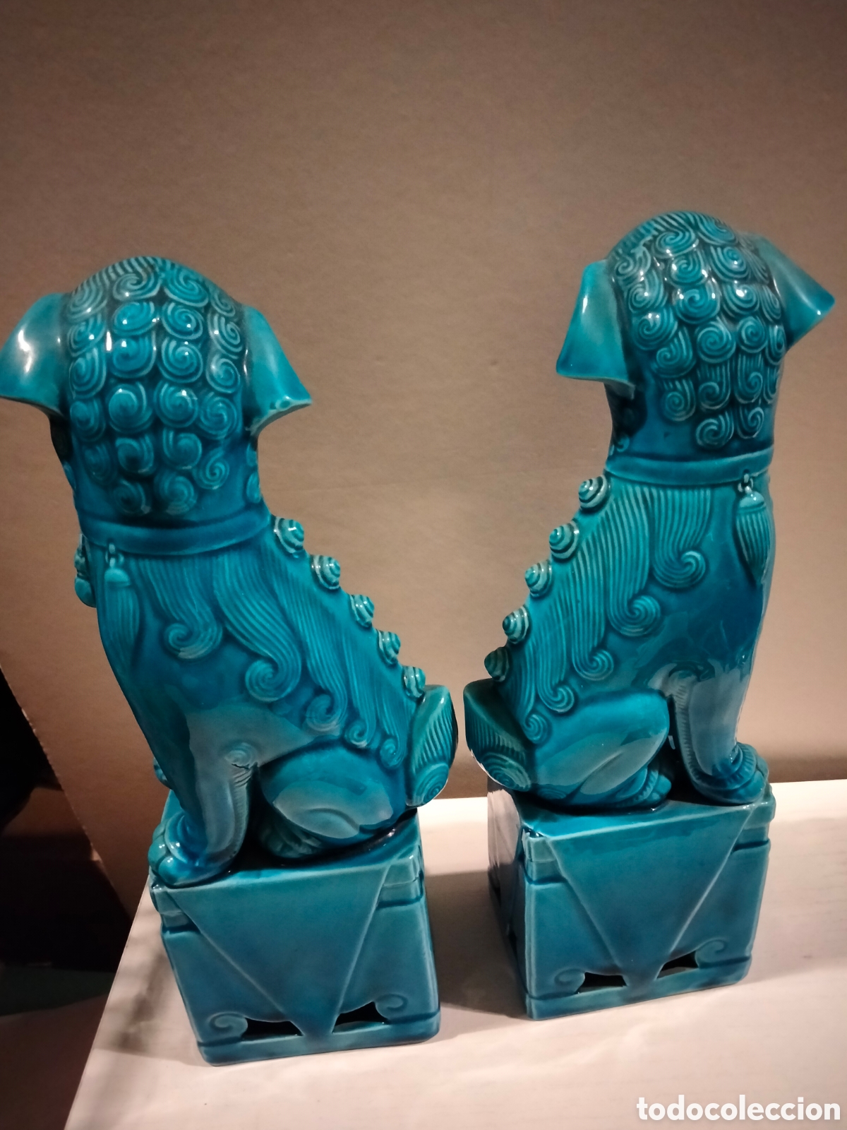 Antig&uuml;edades: Pareja de quimeras,perros foo o leones chinis - Foto 3