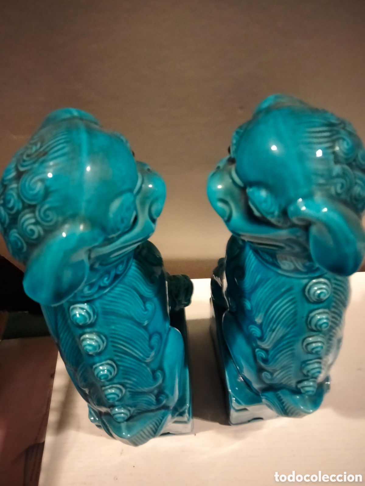 Antig&uuml;edades: Pareja de quimeras,perros foo o leones chinis - Foto 5