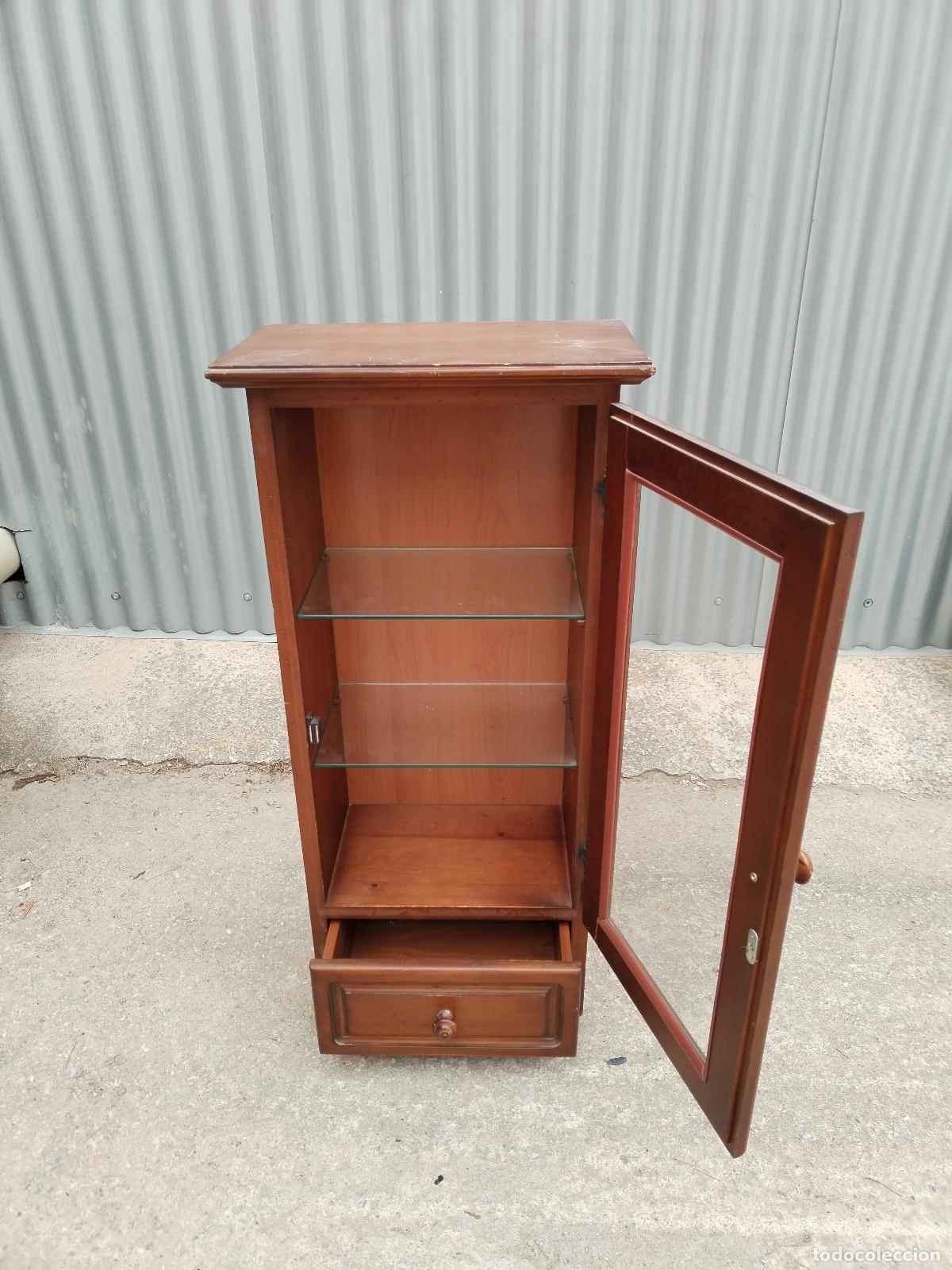 Antig&uuml;edades: armario de madera vitrina de pared - Foto 2