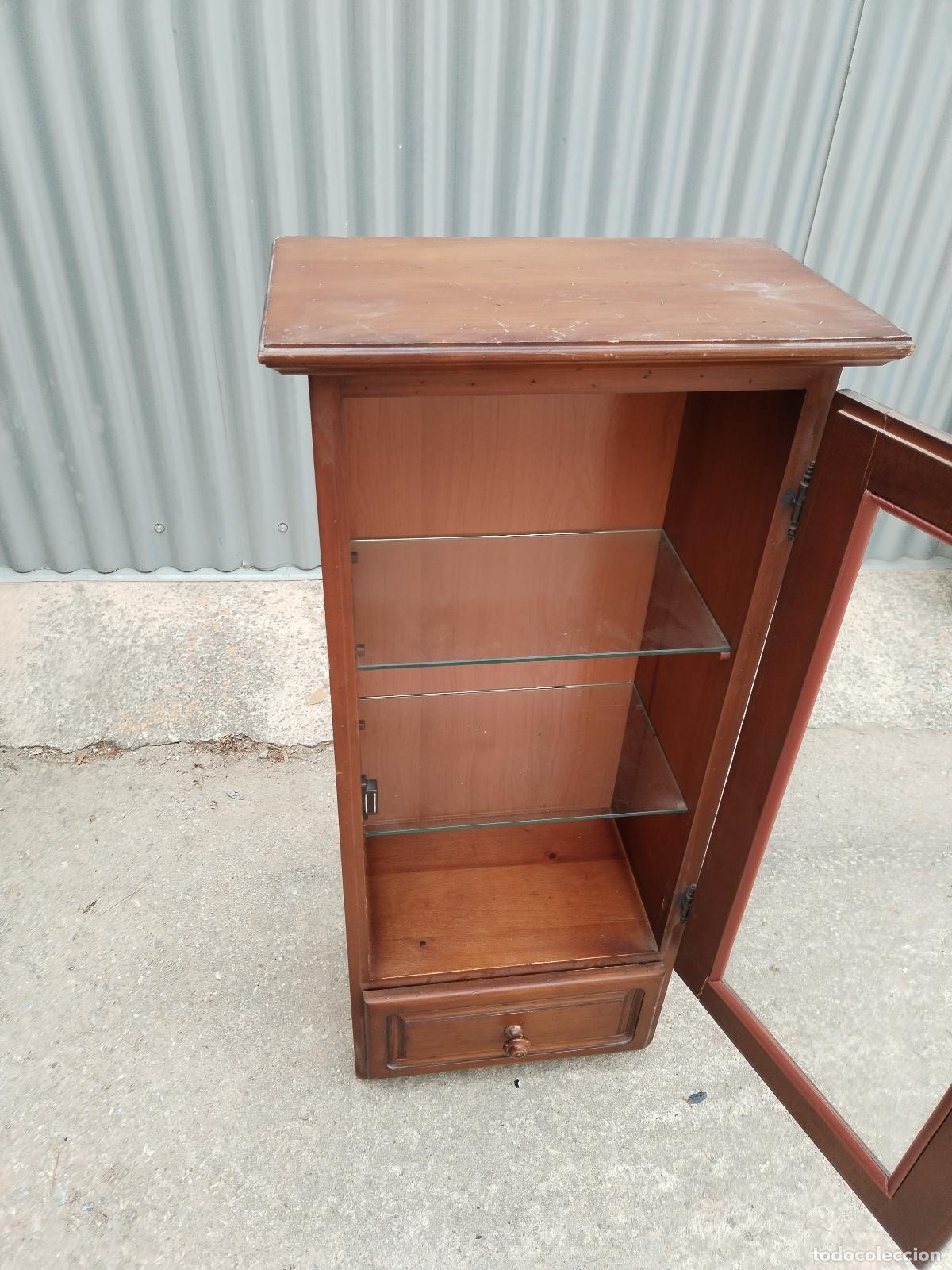 Antig&uuml;edades: armario de madera vitrina de pared - Foto 5
