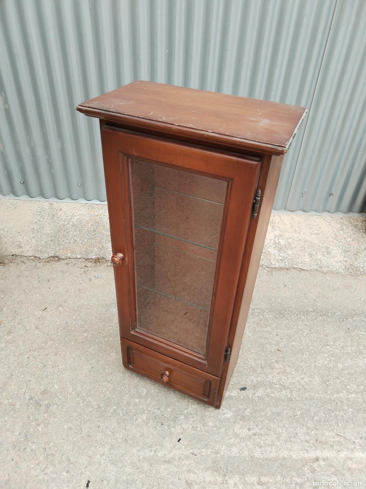 Antig&uuml;edades: armario de madera vitrina de pared - Foto 7