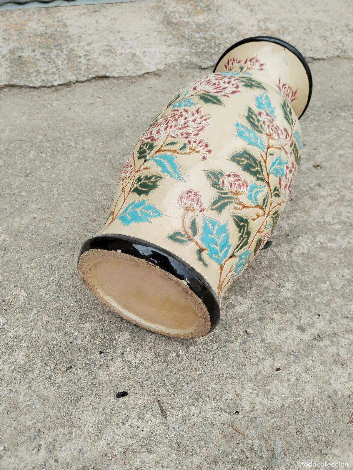 Antig&uuml;edades: jarron vintage de ceramica multicolor - Foto 7