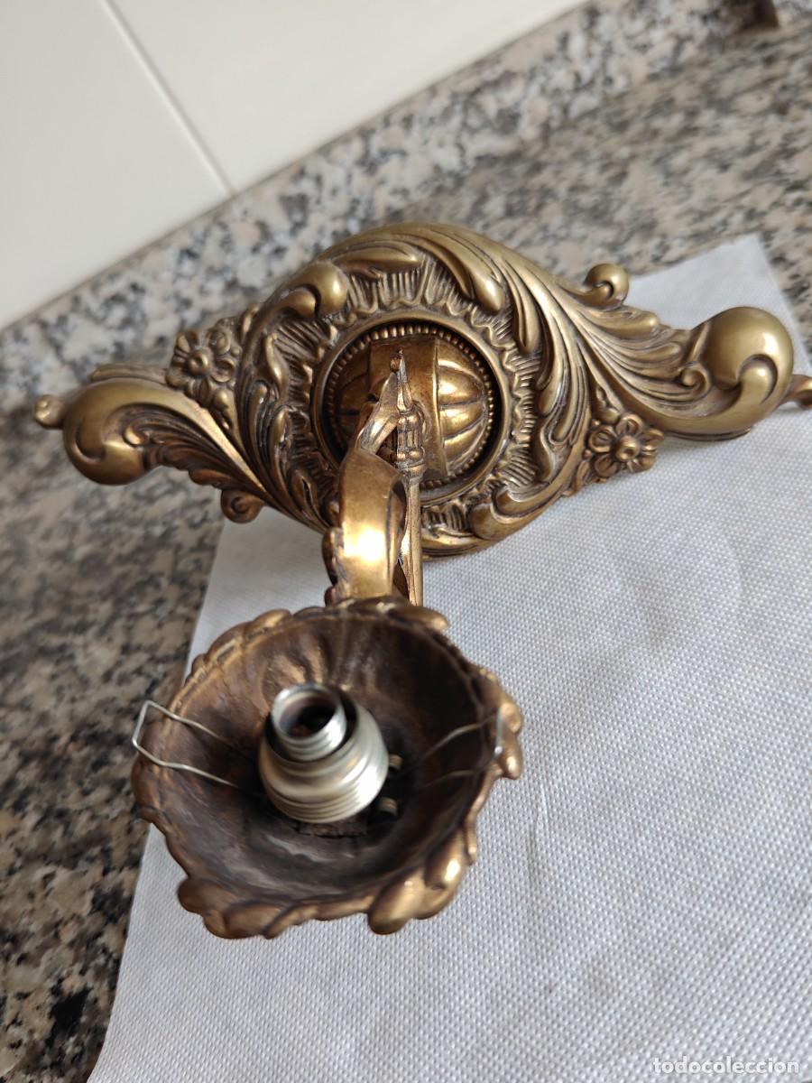 Antig&uuml;edades: Aplique bronce 27,5cm largo - Foto 5