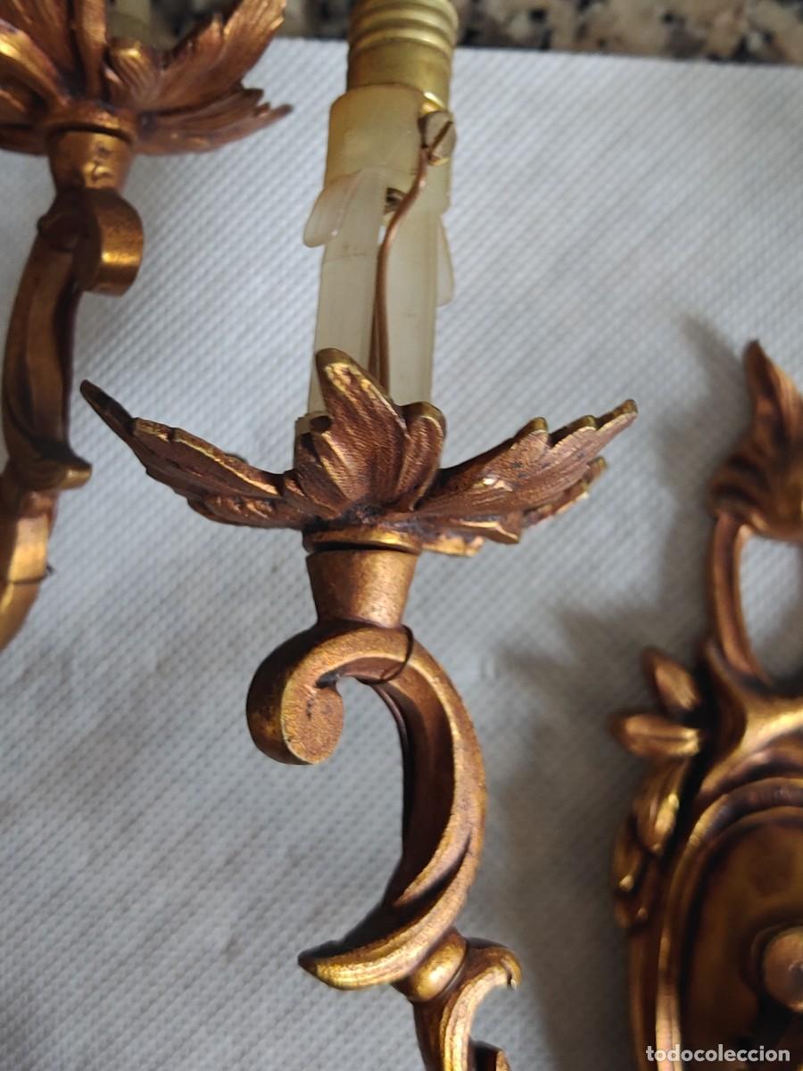 Antig&uuml;edades: Apliques dorados ( pareja) - Foto 3