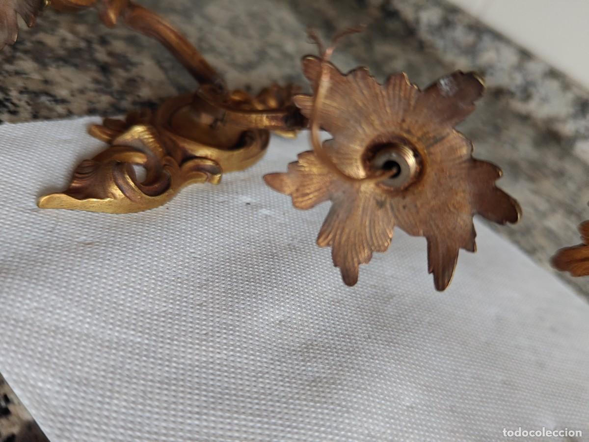 Antig&uuml;edades: Apliques dorados ( pareja) - Foto 5