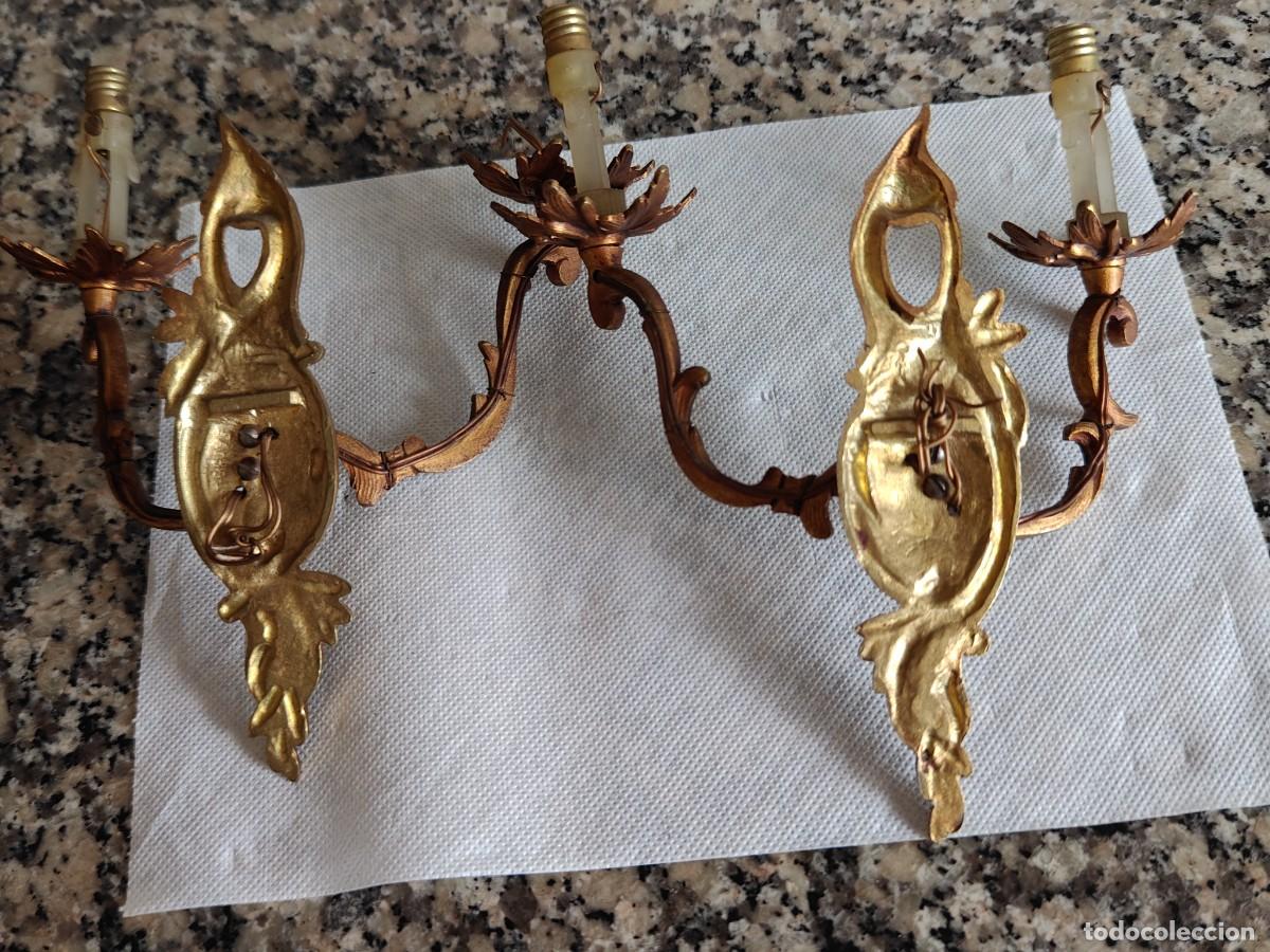 Antig&uuml;edades: Apliques dorados ( pareja) - Foto 6
