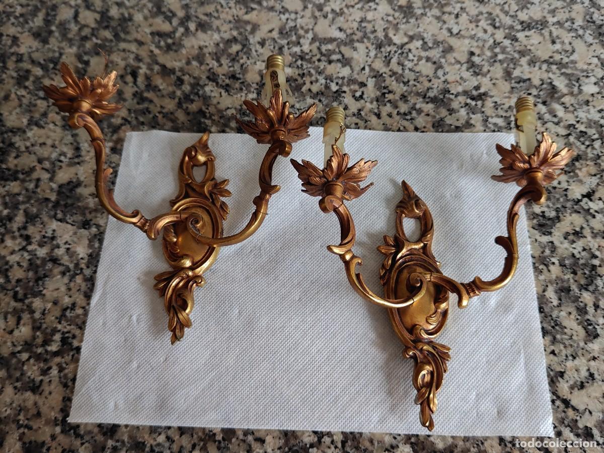 Antig&uuml;edades: Apliques dorados ( pareja) - Foto 1