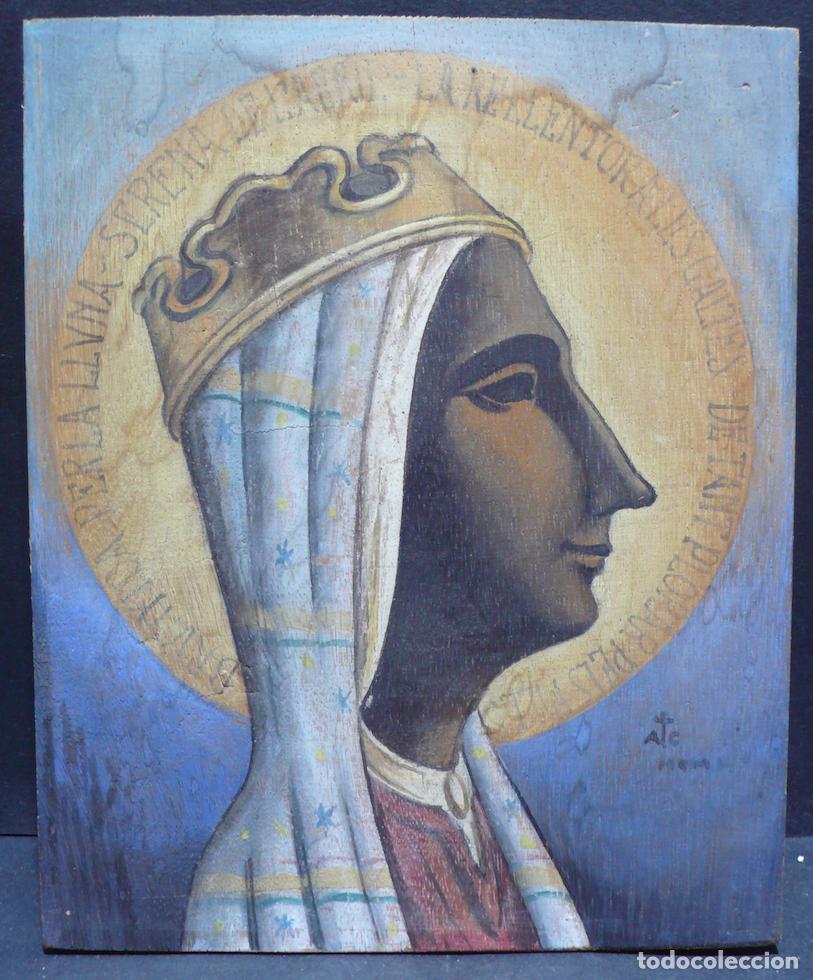 Antig&uuml;edades: PINTURA DE VIRGEN MONSERRAT - Foto 1