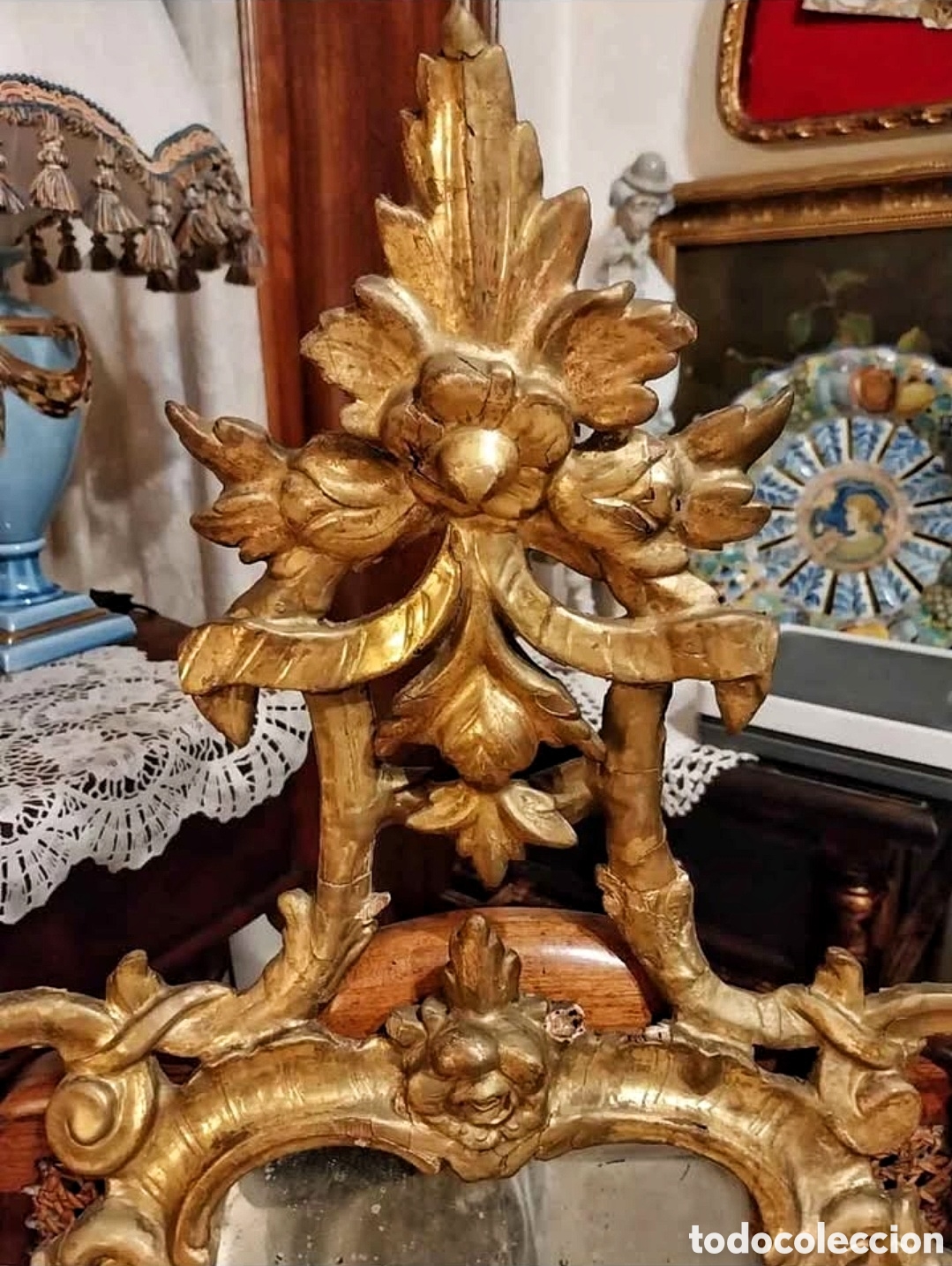 Antig&uuml;edades: Cornucopia dorada siglo XVIII - Foto 3