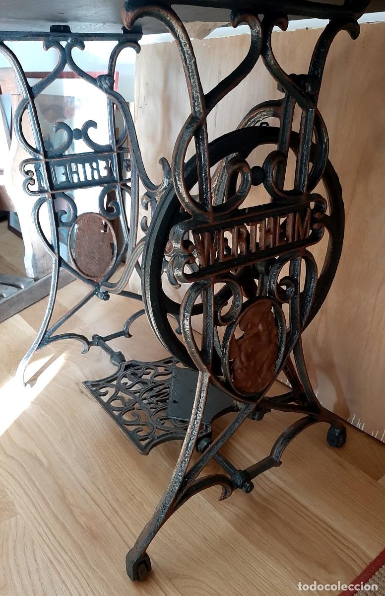 Antig&uuml;edades: Mesa hierro fundido y tablero madera macizo - Foto 2