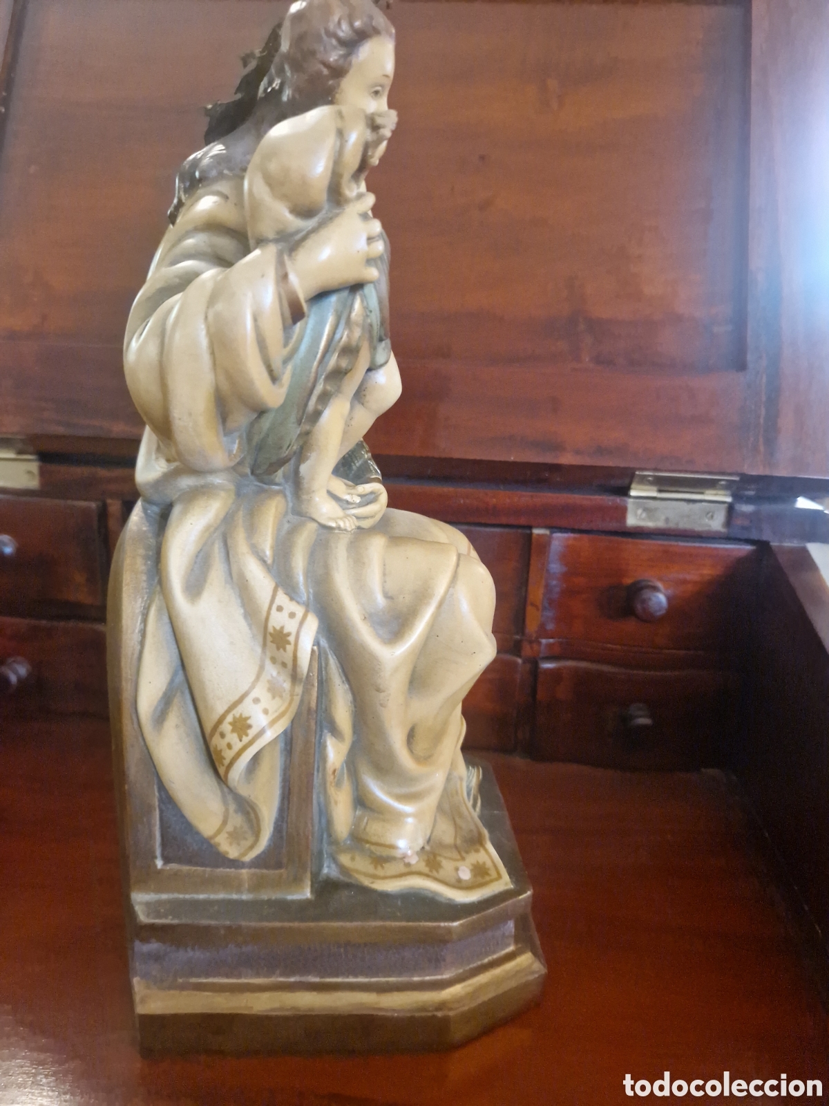 Antig&uuml;edades: Figura Virgen con ni&ntilde;o - Foto 5
