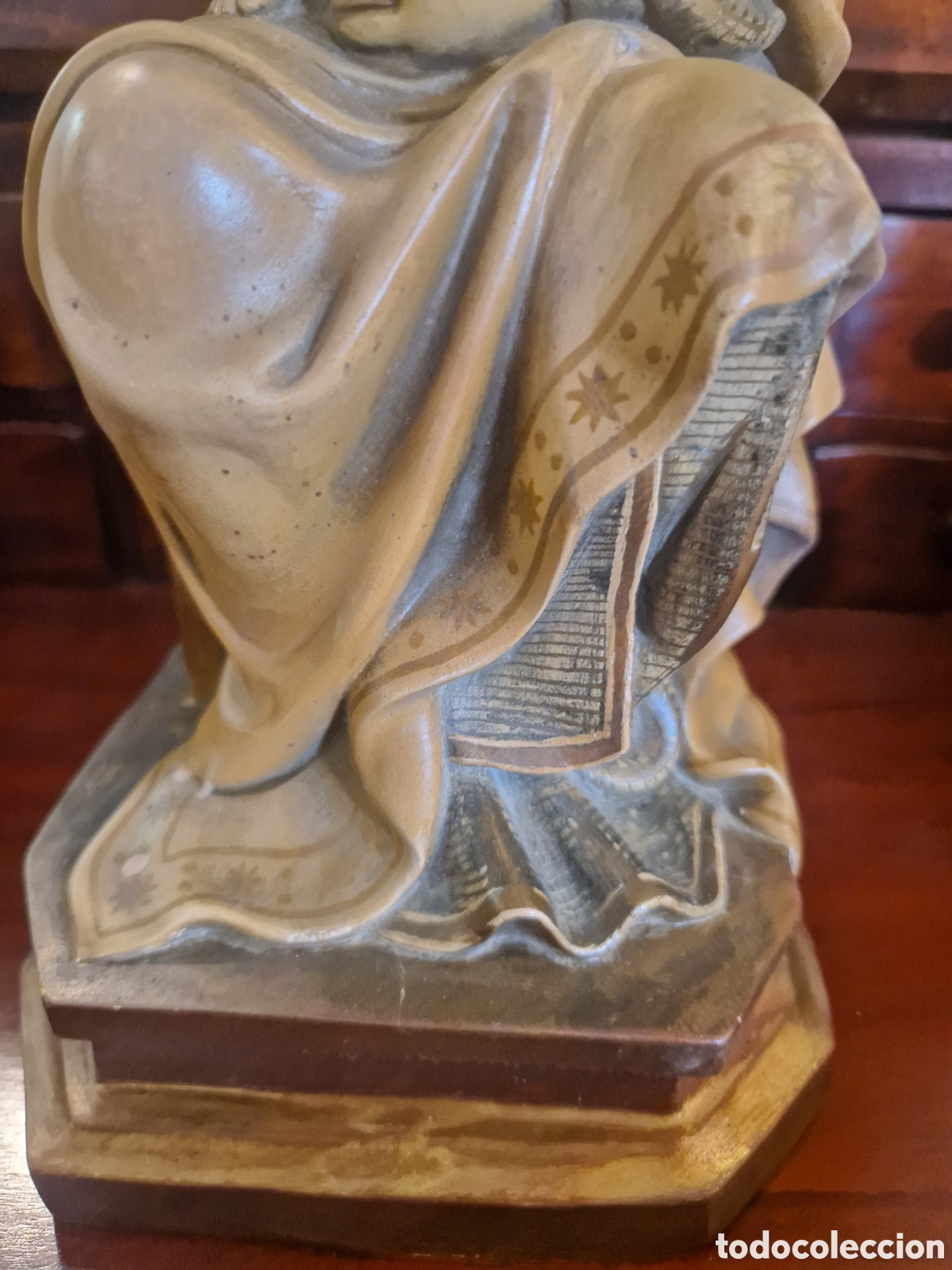 Antig&uuml;edades: Figura Virgen con ni&ntilde;o - Foto 7