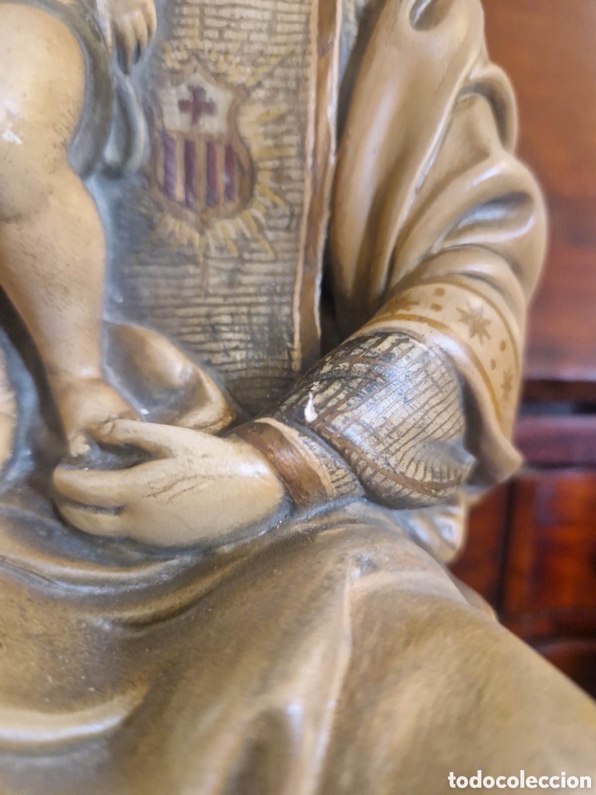 Antig&uuml;edades: Figura Virgen con ni&ntilde;o - Foto 9