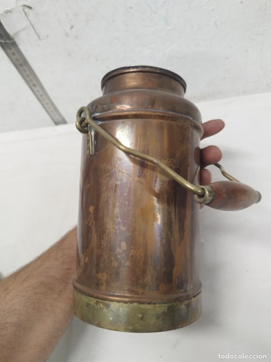 Antig&uuml;edades: Antiguo lechera de cobre o aram. - Foto 5