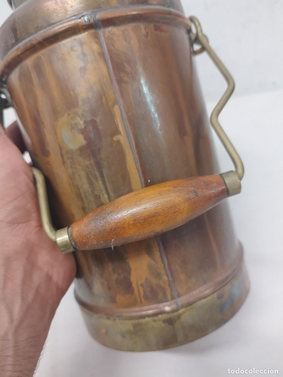 Antig&uuml;edades: Antiguo lechera de cobre o aram. - Foto 7