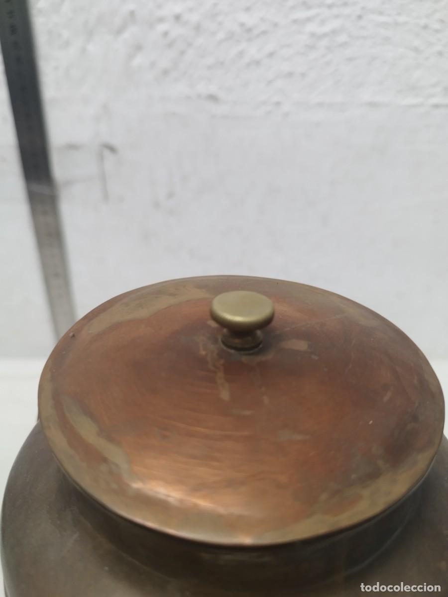 Antig&uuml;edades: Antiguo lechera de cobre o aram. - Foto 9