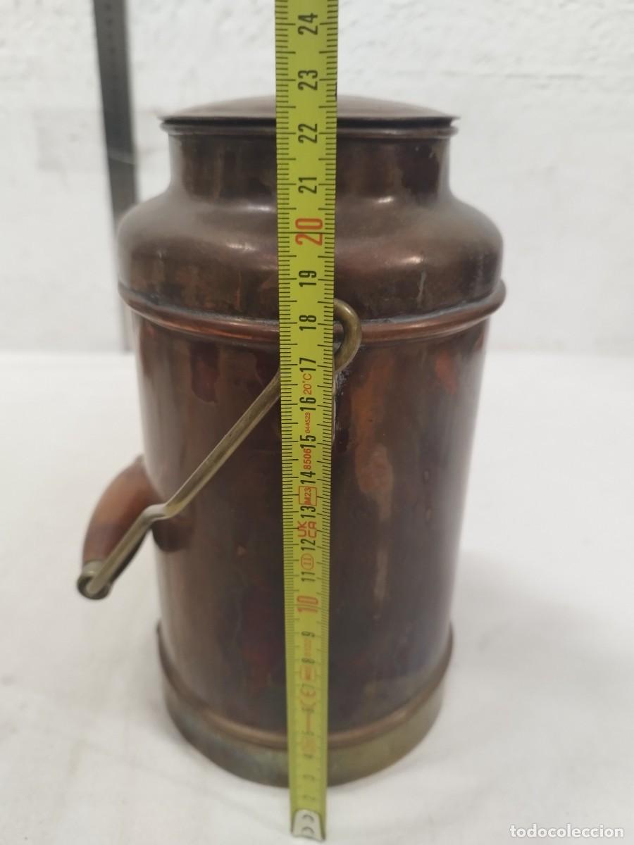 Antig&uuml;edades: Antiguo lechera de cobre o aram. - Foto 11