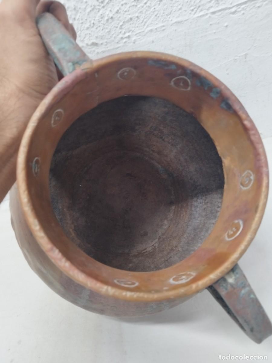 Antig&uuml;edades: Antiguo gran olla de cobre o aram. - Foto 12