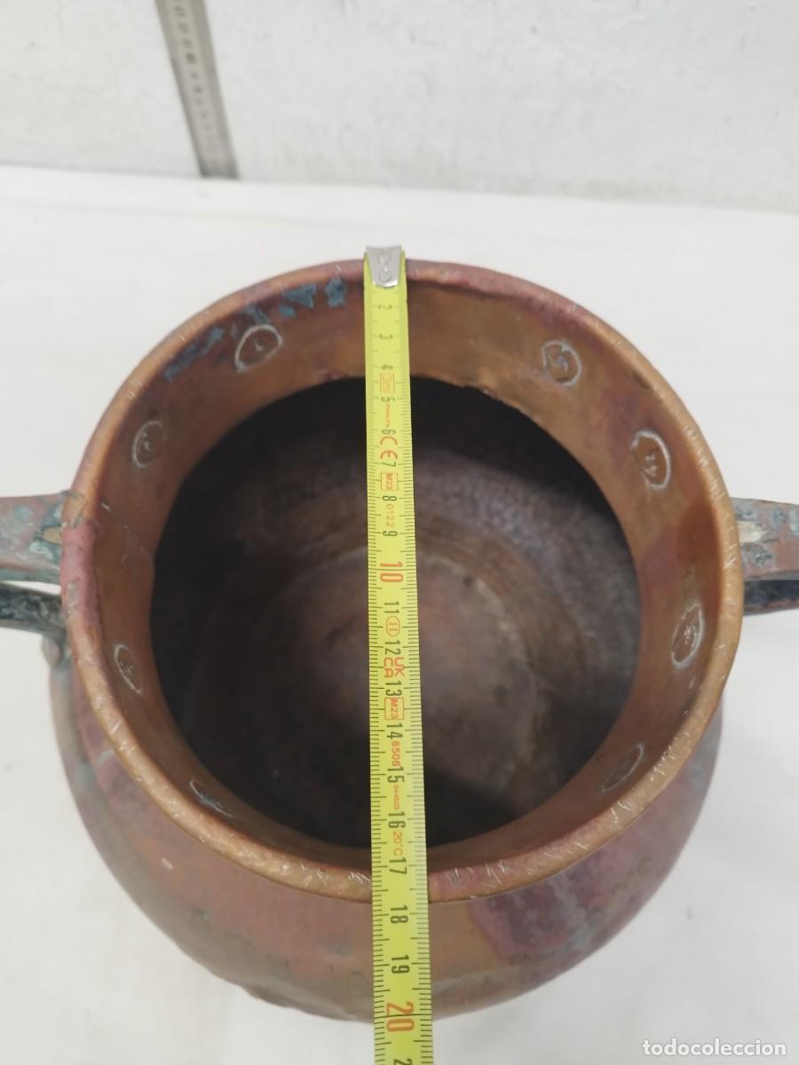 Antig&uuml;edades: Antiguo gran olla de cobre o aram. - Foto 13