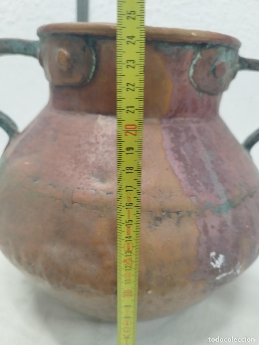 Antig&uuml;edades: Antiguo gran olla de cobre o aram. - Foto 14