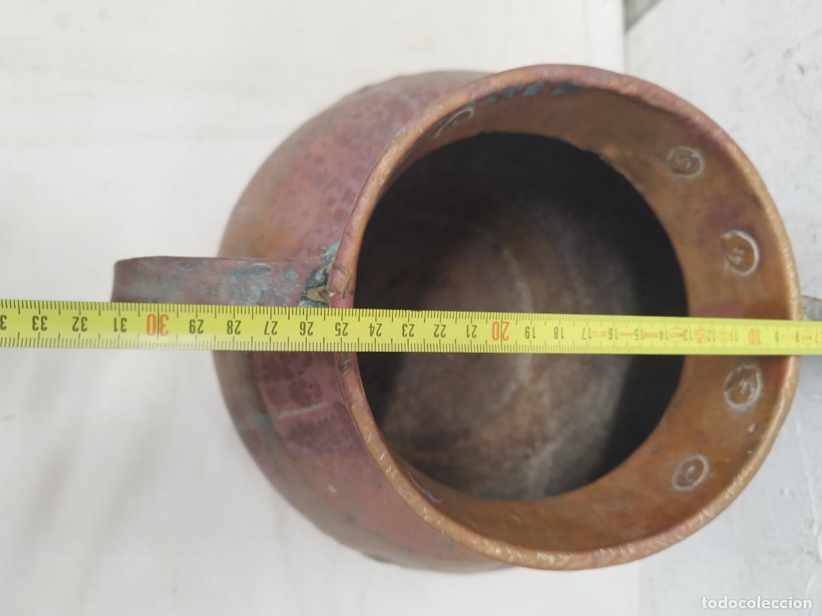 Antig&uuml;edades: Antiguo gran olla de cobre o aram. - Foto 15
