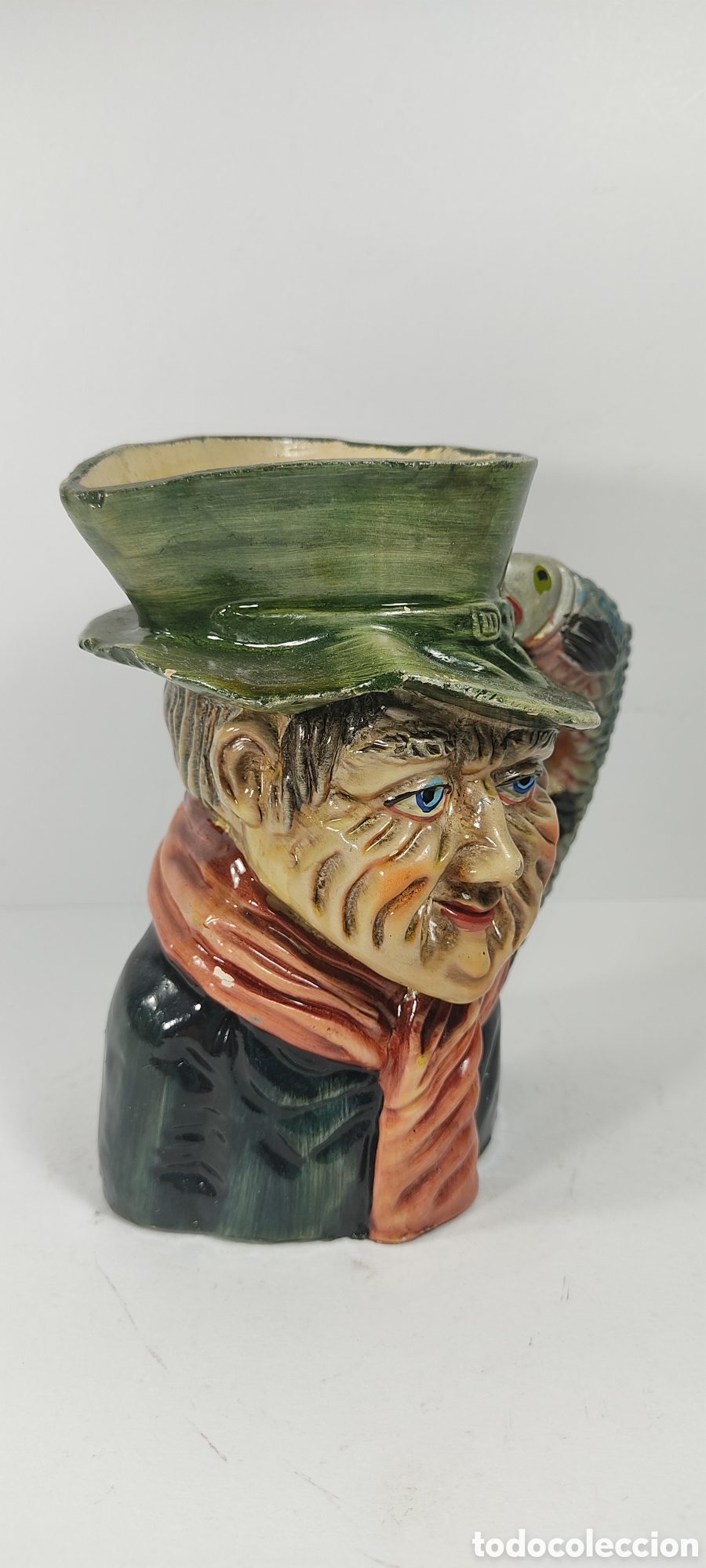 Antig&uuml;edades: JARRA CON CARA, TIPO TOBY JUG, Y ASA CON FORMA DE PEZ. - Foto 3