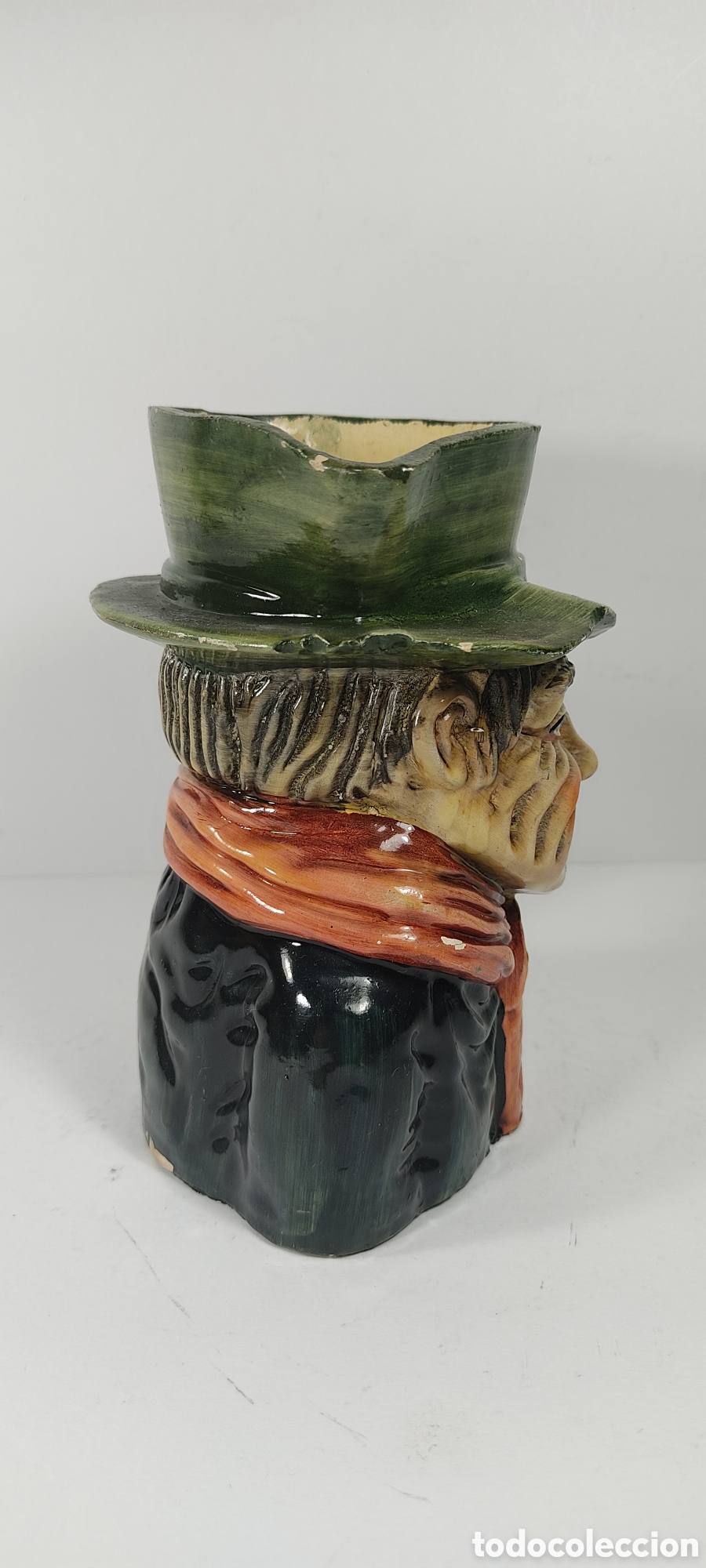 Antig&uuml;edades: JARRA CON CARA, TIPO TOBY JUG, Y ASA CON FORMA DE PEZ. - Foto 4
