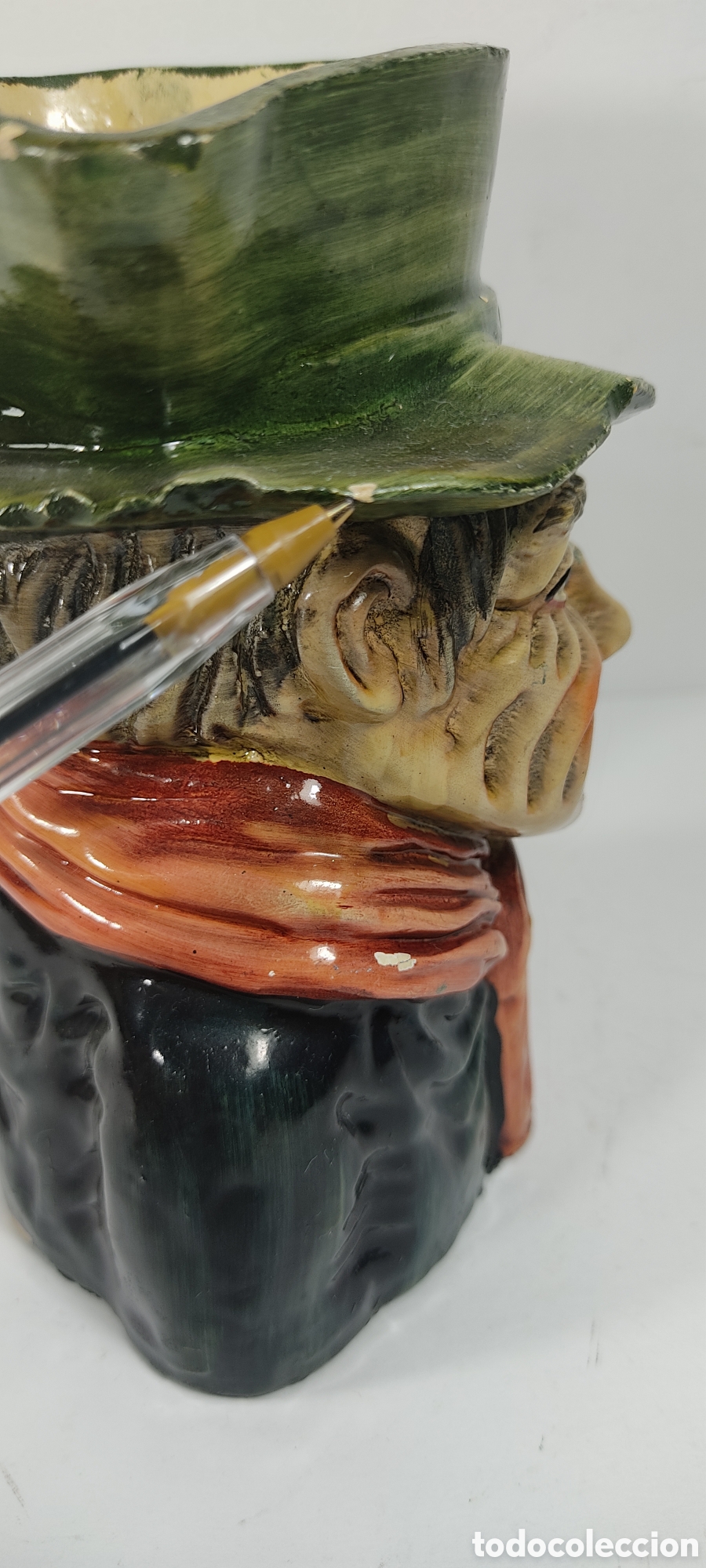 Antig&uuml;edades: JARRA CON CARA, TIPO TOBY JUG, Y ASA CON FORMA DE PEZ. - Foto 6