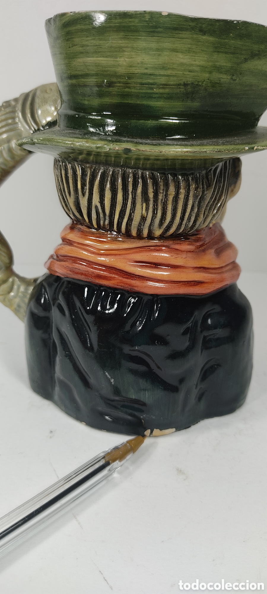 Antig&uuml;edades: JARRA CON CARA, TIPO TOBY JUG, Y ASA CON FORMA DE PEZ. - Foto 8