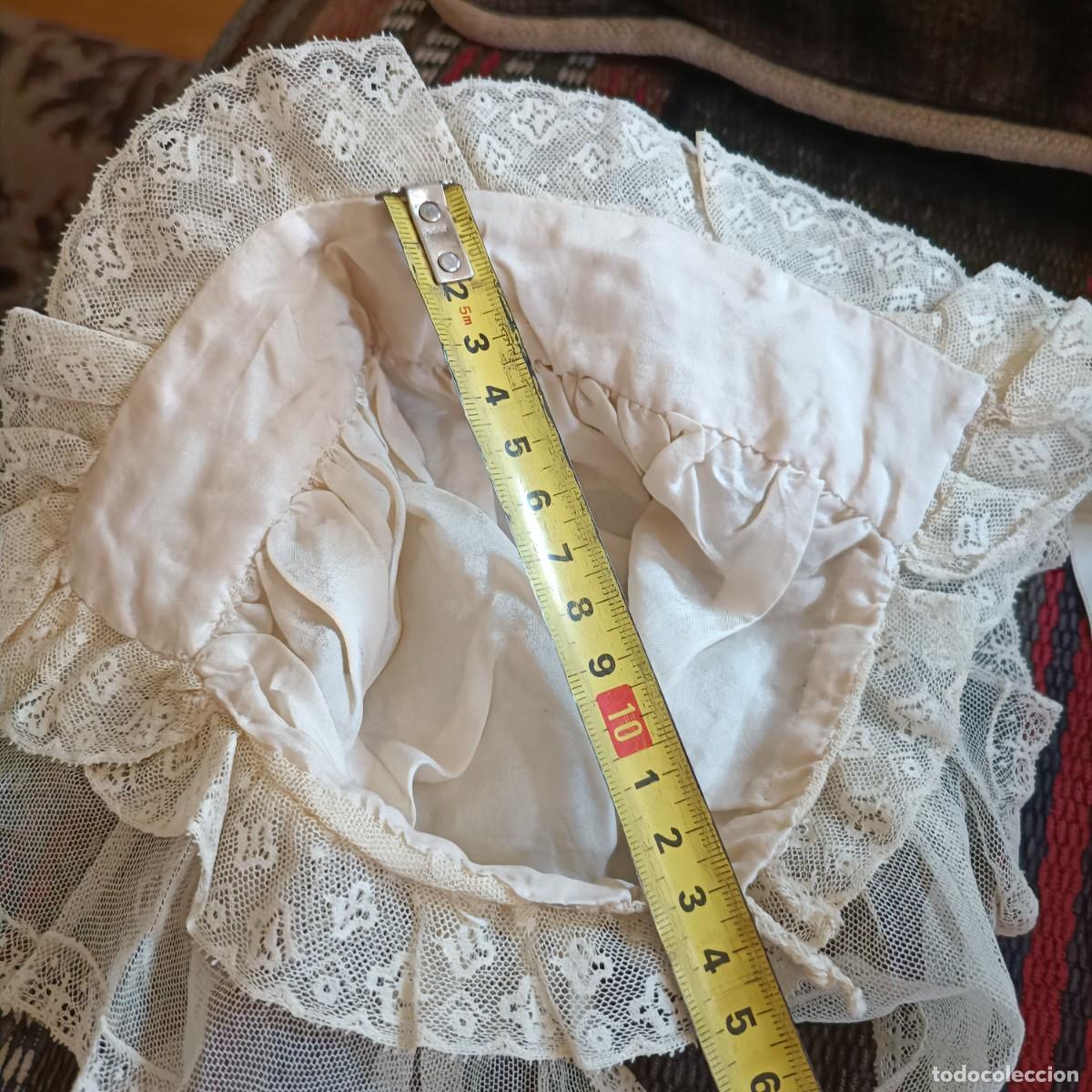 Antig&uuml;edades: ANTIGUO GORRO DE MU&Ntilde;ECA-NI&Ntilde;A EN TUL Y ENCAJE - Foto 7