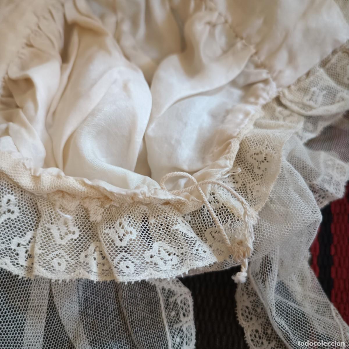 Antig&uuml;edades: ANTIGUO GORRO DE MU&Ntilde;ECA-NI&Ntilde;A EN TUL Y ENCAJE - Foto 9