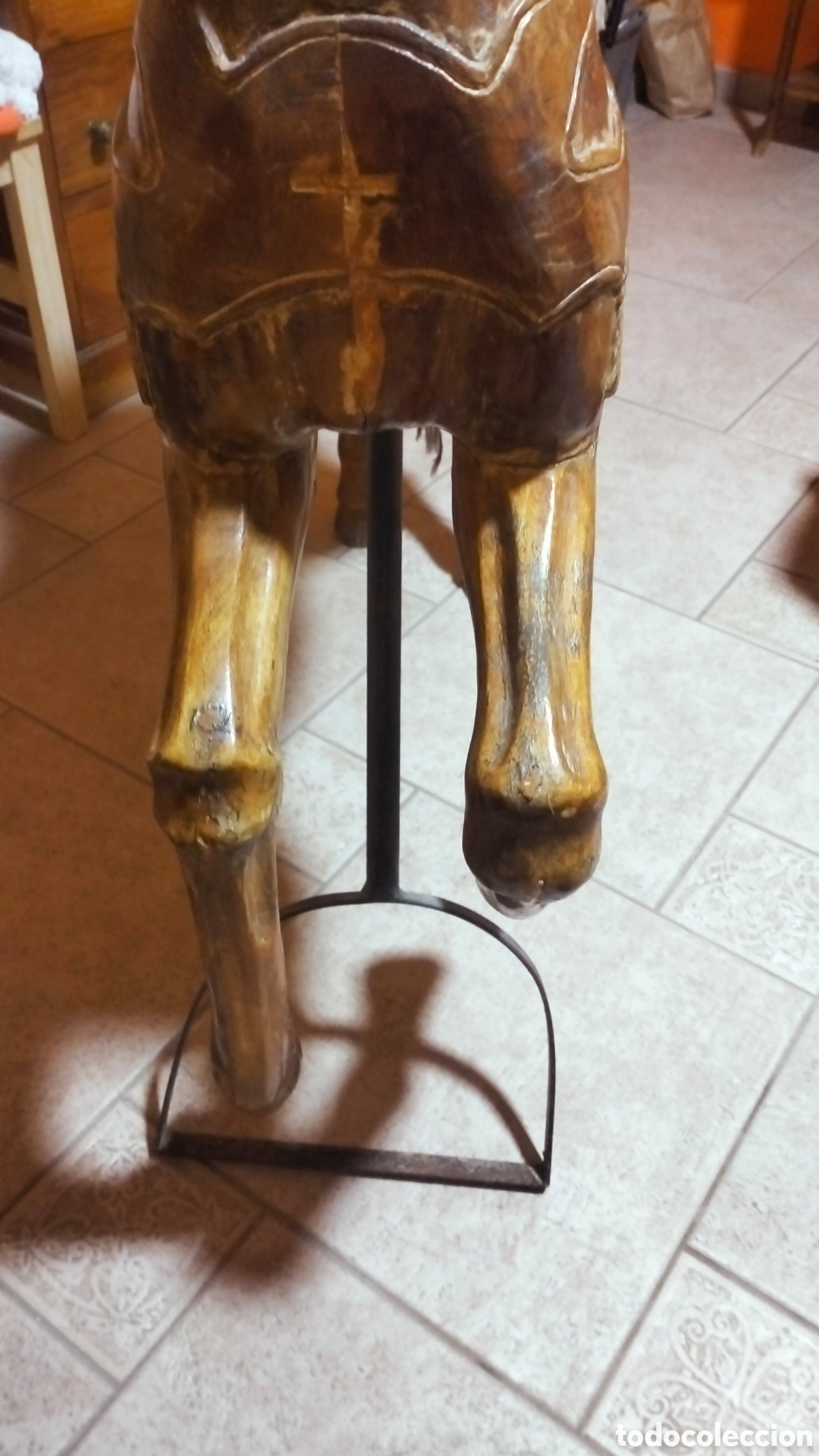 Antig&uuml;edades: Caballo de Madera de gran tama&ntilde;o - Foto 2
