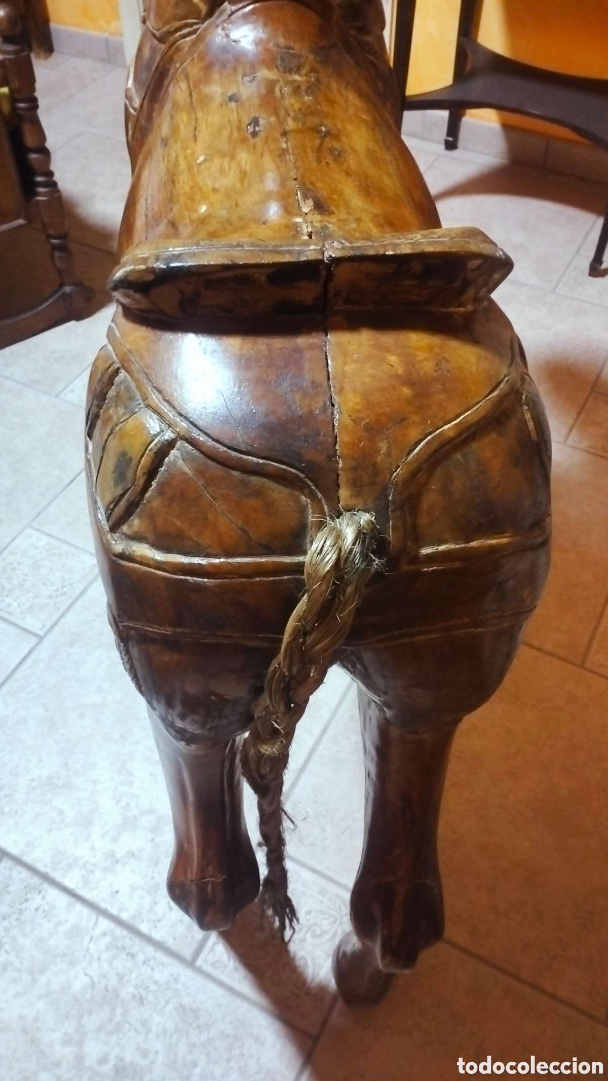 Antig&uuml;edades: Caballo de Madera de gran tama&ntilde;o - Foto 6