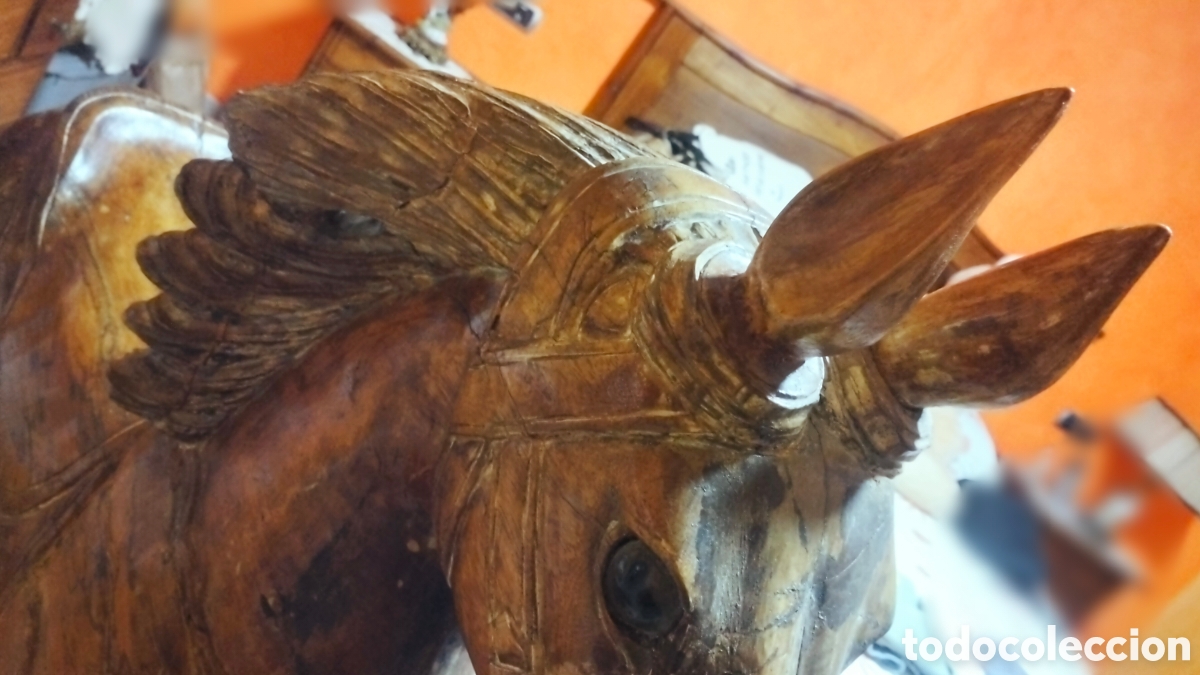 Antig&uuml;edades: Caballo de Madera de gran tama&ntilde;o - Foto 8