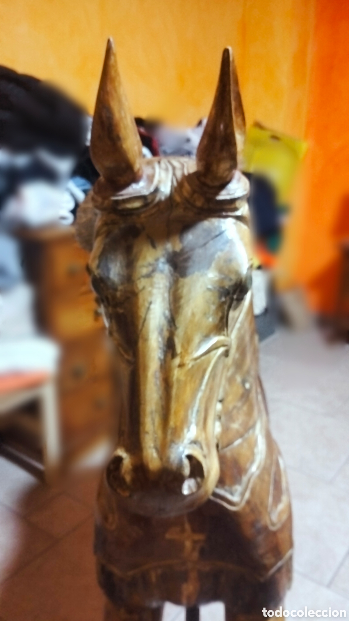 Antig&uuml;edades: Caballo de Madera de gran tama&ntilde;o - Foto 10