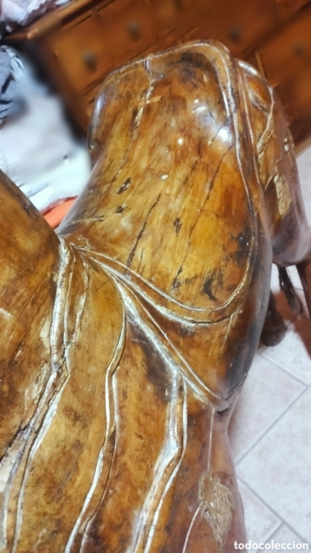 Antig&uuml;edades: Caballo de Madera de gran tama&ntilde;o - Foto 12