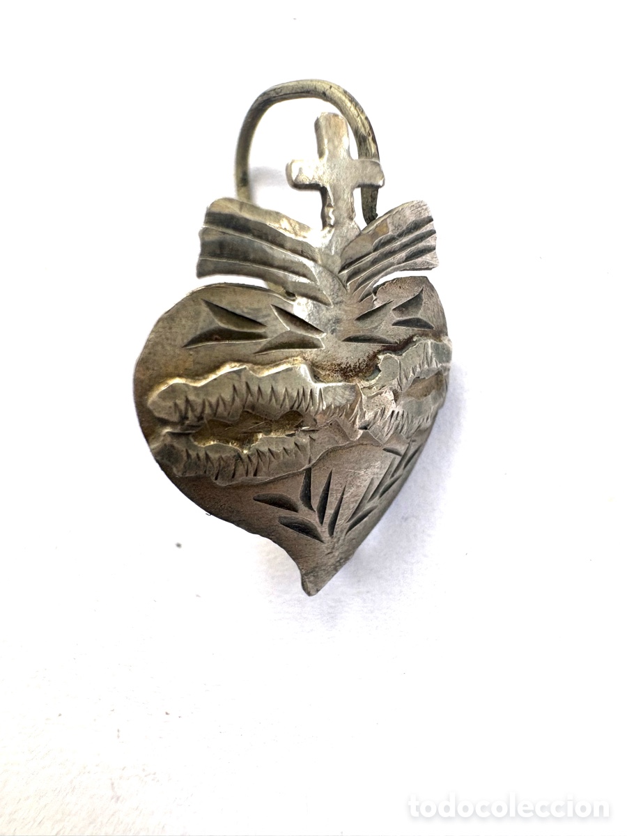 Antig&uuml;edades: PENDIENTE ANTIGUO CORAZ&Oacute;N - Foto 3