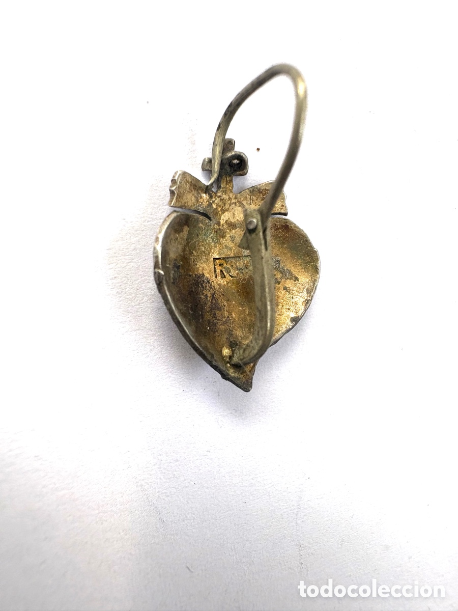 Antig&uuml;edades: PENDIENTE ANTIGUO CORAZ&Oacute;N - Foto 4