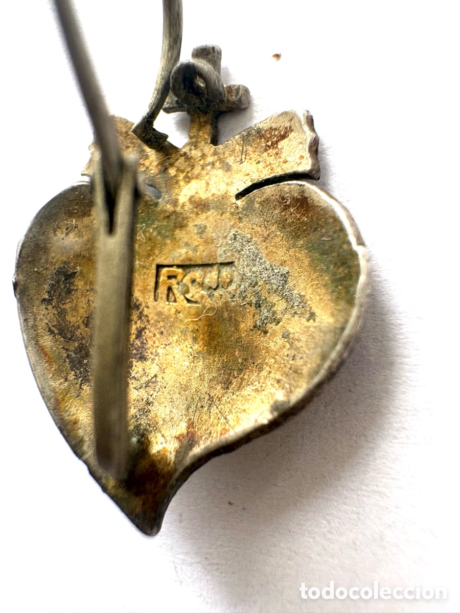 Antig&uuml;edades: PENDIENTE ANTIGUO CORAZ&Oacute;N - Foto 1