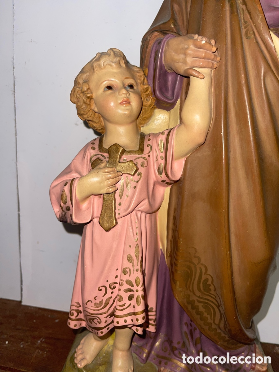 Antig&uuml;edades: Estatua de San Jos&eacute; 50cms - Foto 4